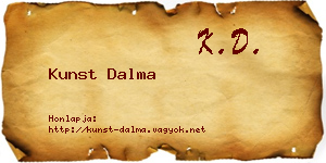 Kunst Dalma névjegykártya